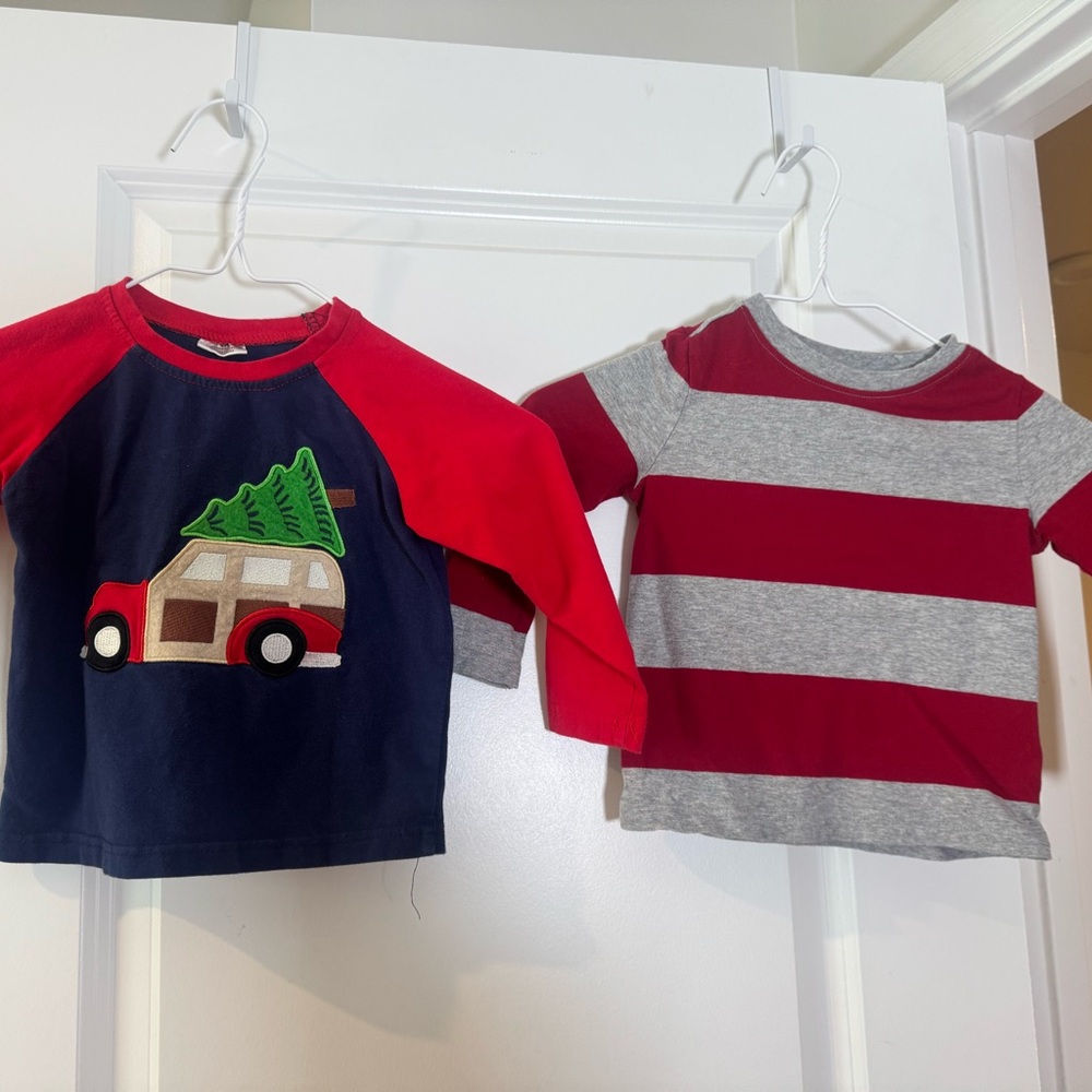 Christmas Bundle Boys 2T Old Navy Red and Gray Toddler Shirt
